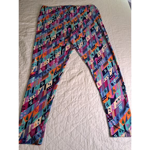 Women's LuLaRoe Disney colorful Stretch pants Size TC2 - Picture 2 of 8